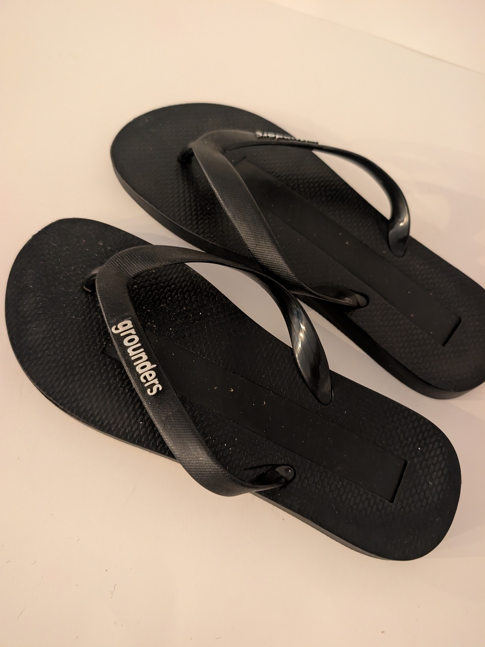 Grounders Women's Black Flip Flops - Earthing | Hippie Sz 7